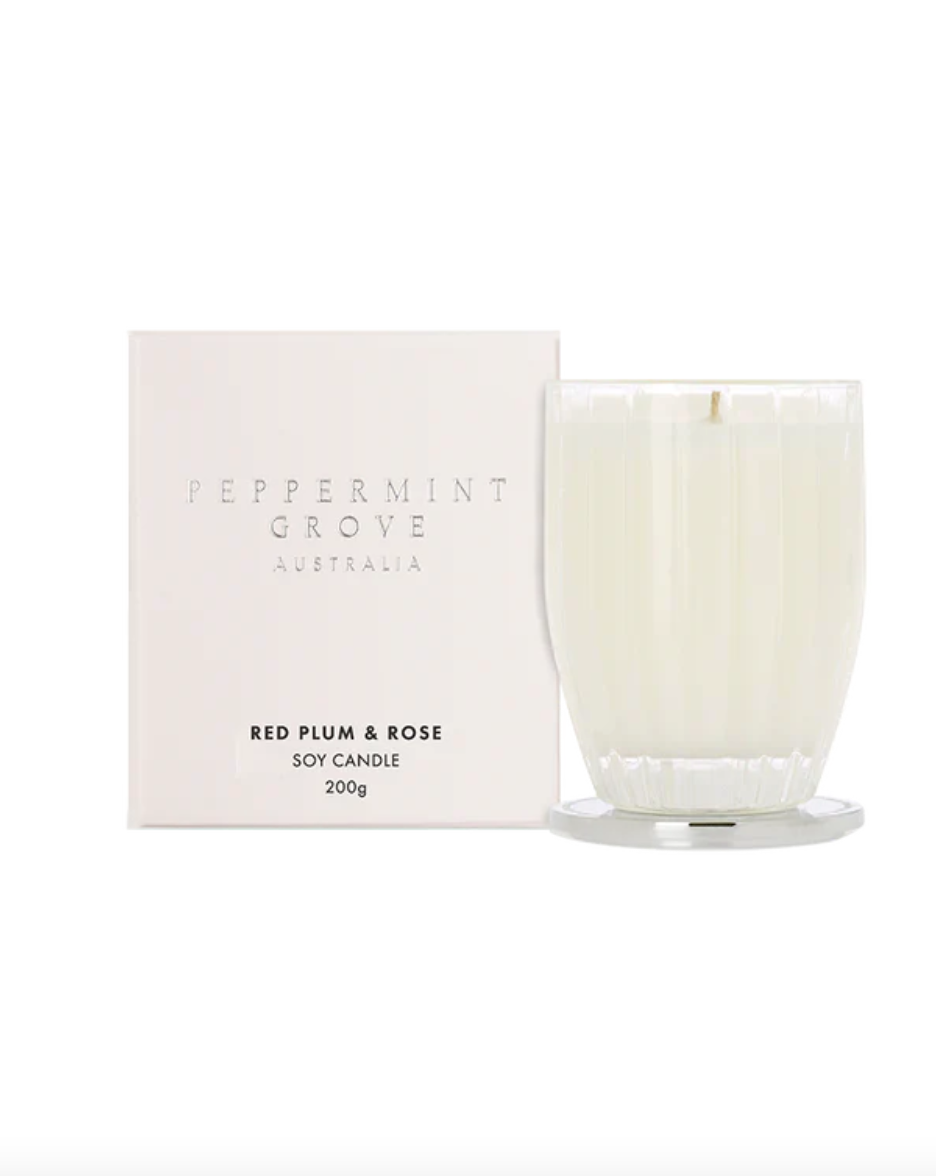 Red Plum & Rose Small Candle
