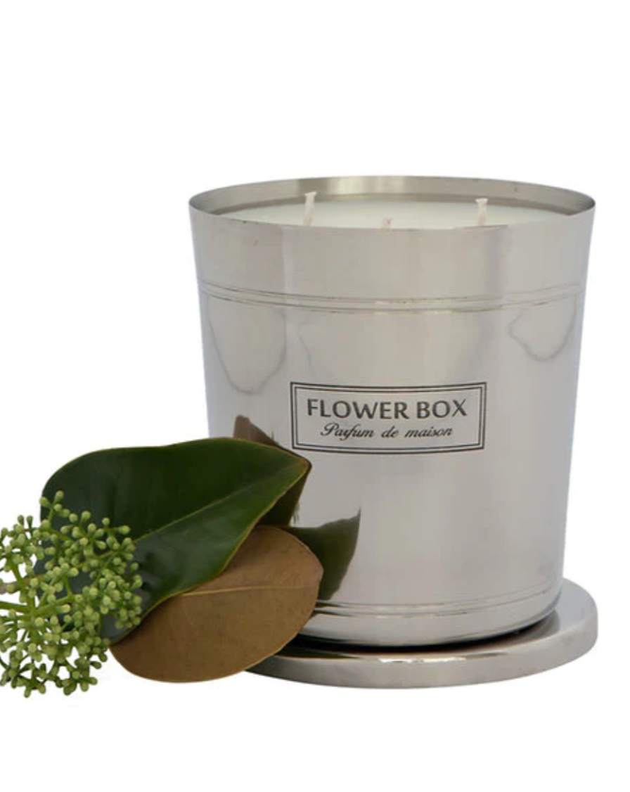 Hallmark Candle Magnolia and Green Leaves