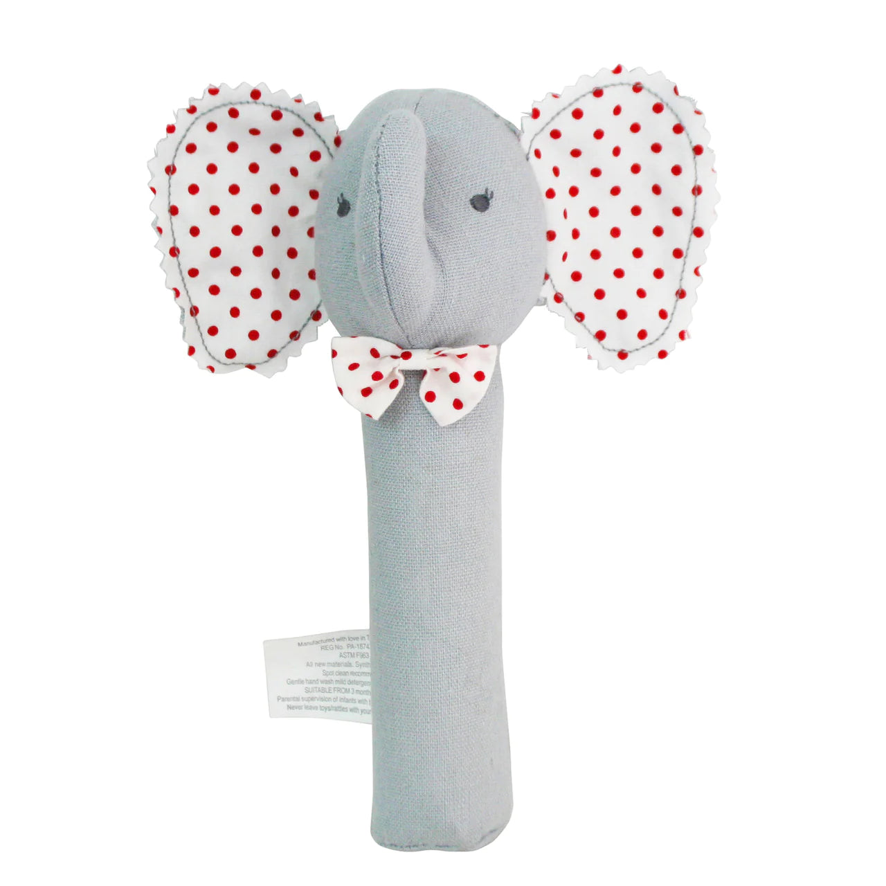 Baby Elephant Squeaker Grey